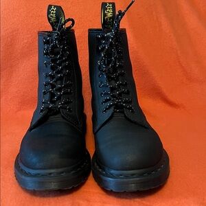 Dr. Martens Black Boots with Gray Lining